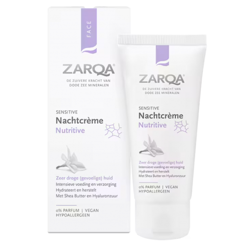 ZARQA MAITINAMASIS NAKTINIS VEIDO KREMAS, 50 ml